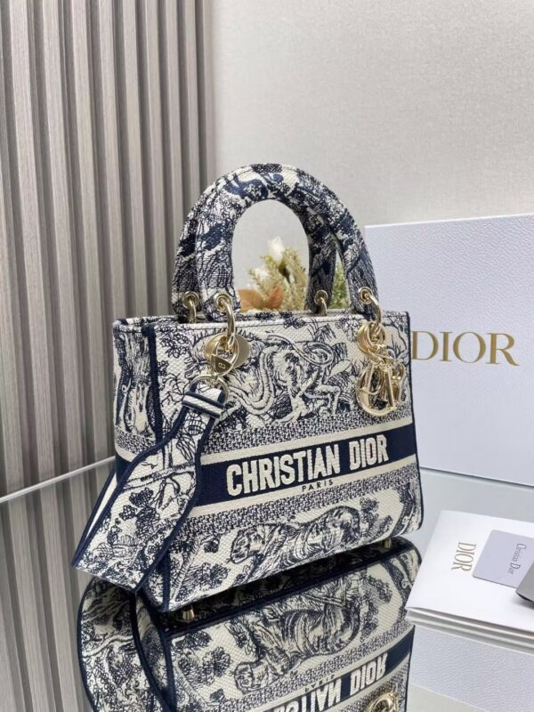 DIOR-Tiger Embroidered Princess Diana Bag#2112