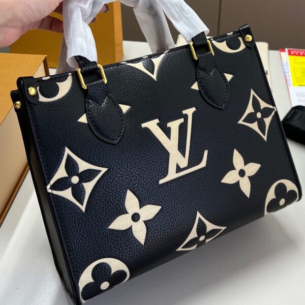 LV-onthego  bb Black & White Tote Bag #2242