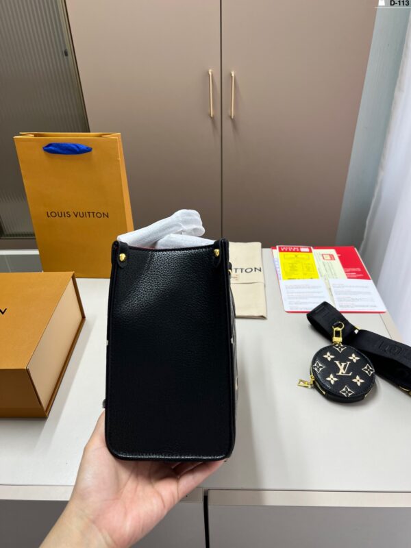 LV-onthego  bb Black & White Tote Bag #2242