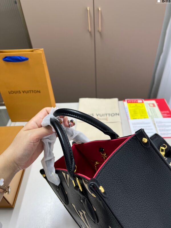 LV-onthego  bb Black & White Tote Bag #2242