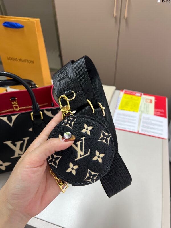 LV-onthego  bb Black & White Tote Bag #2242