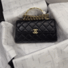 CHANEL- enamel-clasp handle bag #2252