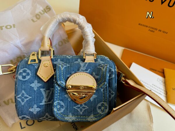 LV-denim mini pillow bag #2256