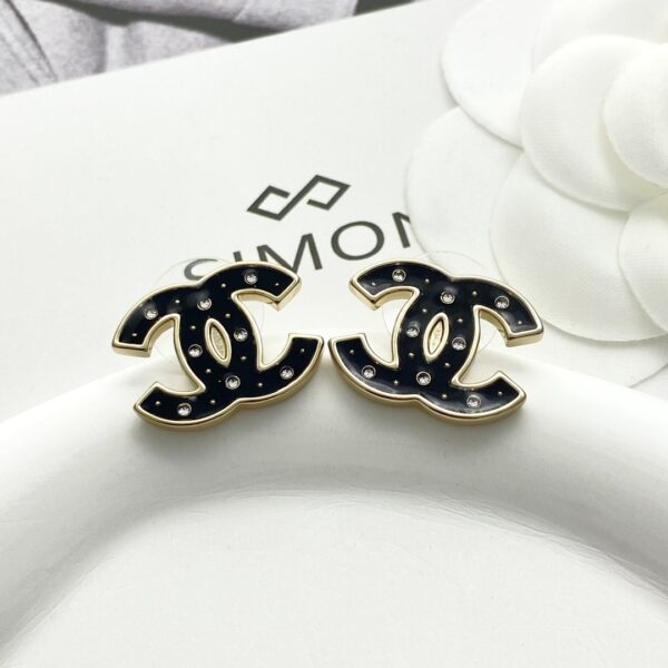 CHANEL-Rhinestone Earrings #2305