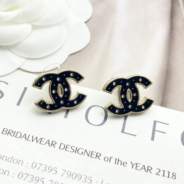 CHANEL-Rhinestone Earrings #2305
