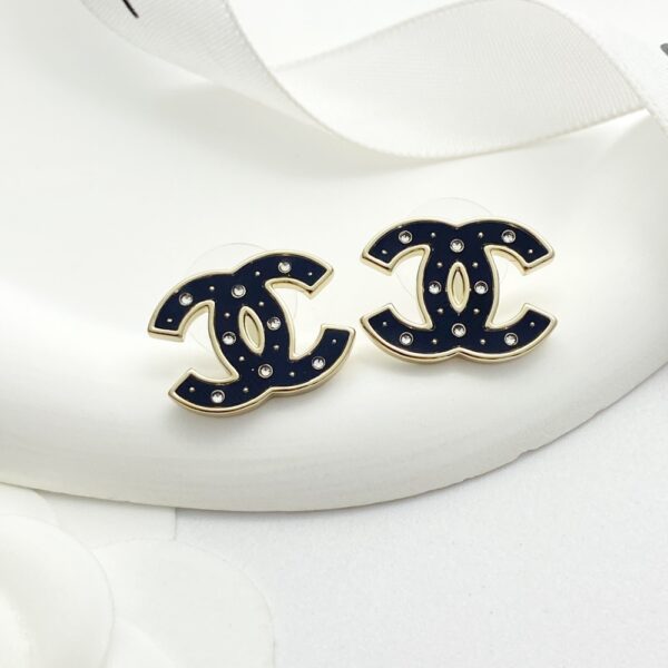 CHANEL-Rhinestone Earrings #2305