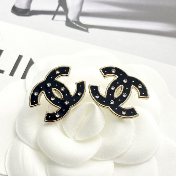 CHANEL-Rhinestone Earrings #2305