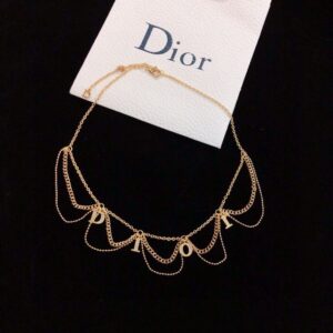 DIOR-Letter Tassel Necklace #2322