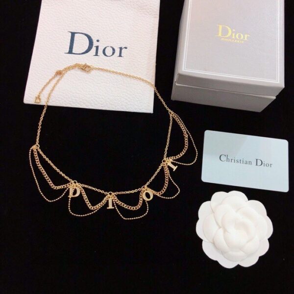 DIOR-Letter Tassel Necklace #2322