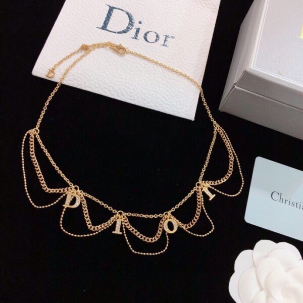 DIOR-Letter Tassel Necklace #2322