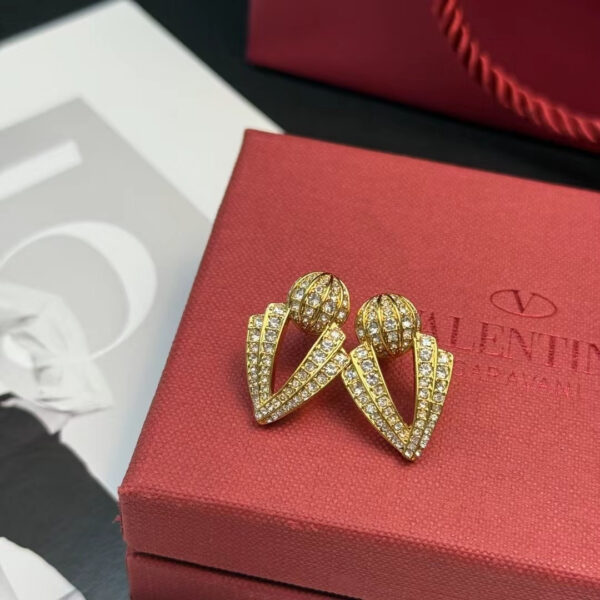 Valentino  - Full Diamond-studded Ball Earrings