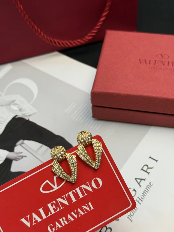 Valentino  - Full Diamond-studded Ball Earrings