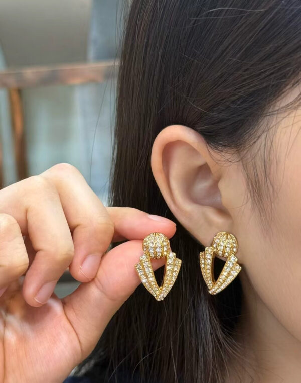 Valentino  - Full Diamond-studded Ball Earrings