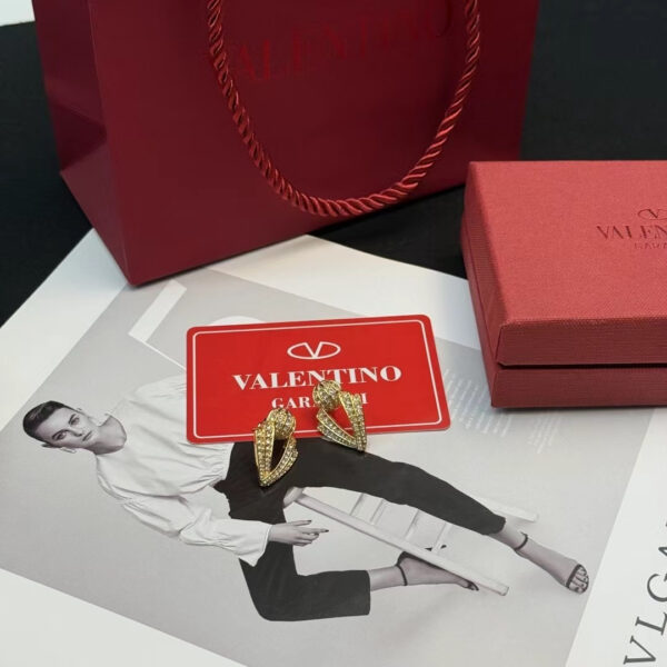 Valentino  - Full Diamond-studded Ball Earrings