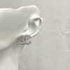 CHANEL-Full Rhinestone-studded Clear Earrings #2327