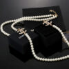 CHANEL-Double Pearl Necklace #2332