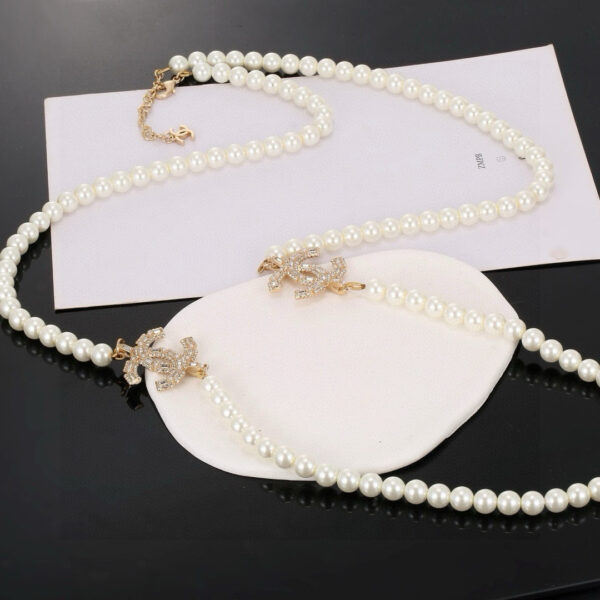 CHANEL-Double Pearl Necklace #2332