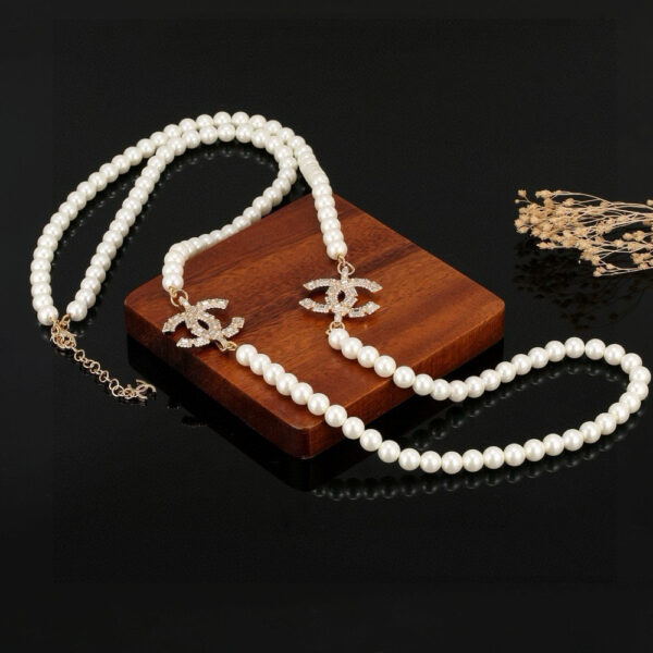 CHANEL-Double Pearl Necklace #2332