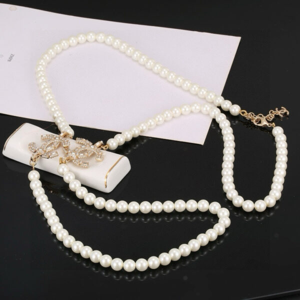CHANEL-Double Pearl Necklace #2332