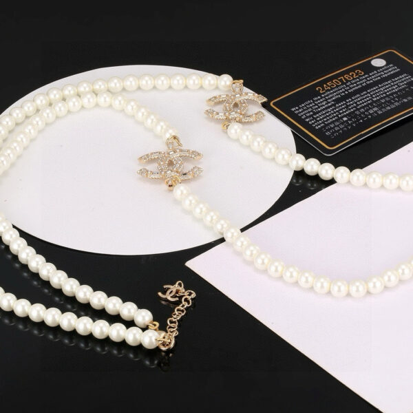 CHANEL-Double Pearl Necklace #2332