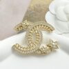 CHANEL-Star-shaped Rhinestone Brooch #2334