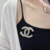 CHANEL-Star-shaped Rhinestone Brooch #2334