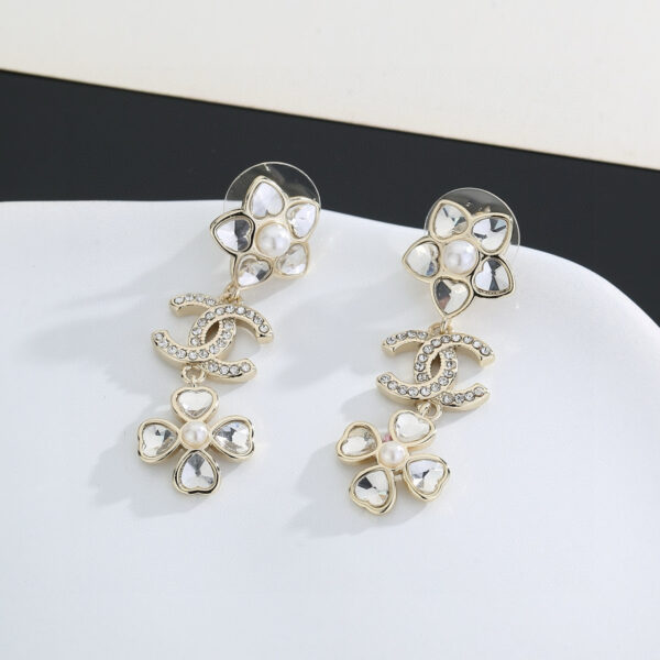 CHANEL-flower earrings #2338