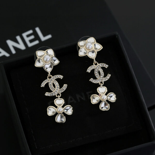 CHANEL-flower earrings #2338