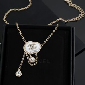 CHANEL-teardrop diamond necklace #2348