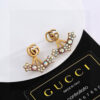 GUCCI-Gold Flower Diamond Stud Earrings #2352