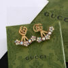 GUCCI-Gold Flower Diamond Stud Earrings # 2352