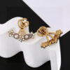 GUCCI-Gold Flower Diamond Stud Earrings # 2352