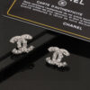 CHANEL-Pavé Diamond Stud Earrings #2354