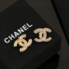 CHANEL-Pavé Diamond Stud Earrings #2354