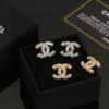 CHANEL-Pavé Diamond Stud Earrings #2354
