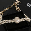 CHANEL-Oval Diamond-Embedded Double-Layer Necklace #2357