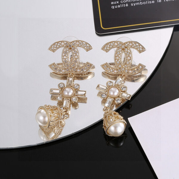 CHANEL-Light Gold Earrings #2359