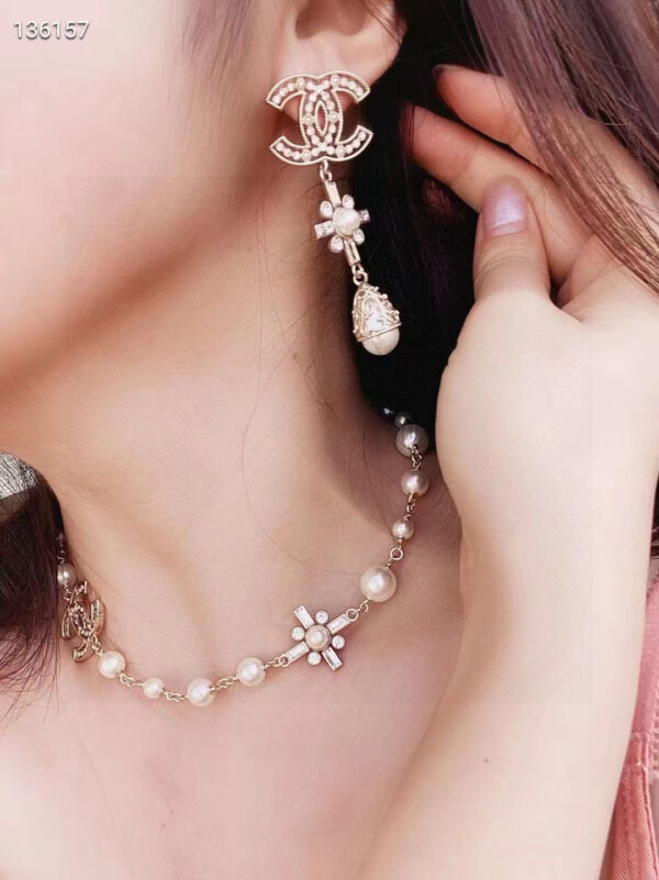 CHANEL-Light Gold Earrings #2359