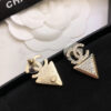 CHANEL-Triangular Stud Earrings #2360