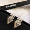 CHANEL-Triangular Stud Earrings #2360