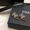 CHANEL-Triangular Stud Earrings #2360