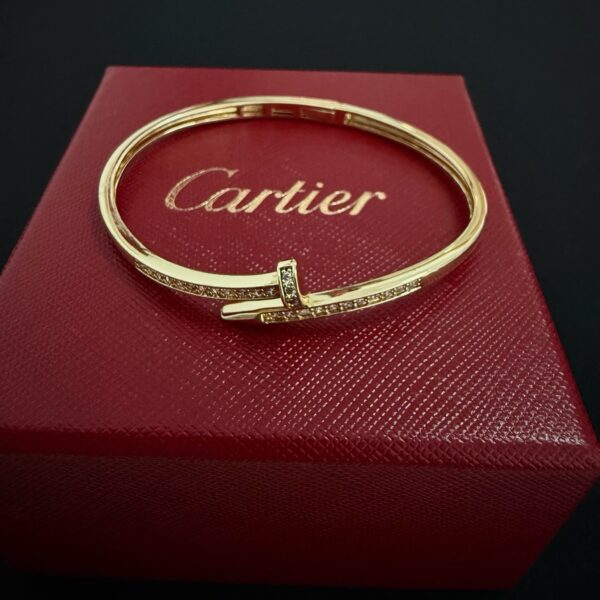 Cartier-Diamond-Studded Nail Bracelet #2367