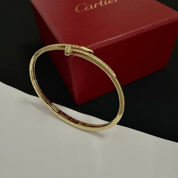 Cartier-Diamond-Studded Nail Bracelet #2367