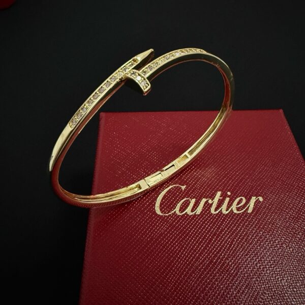 Cartier-Diamond-Studded Nail Bracelet #2367