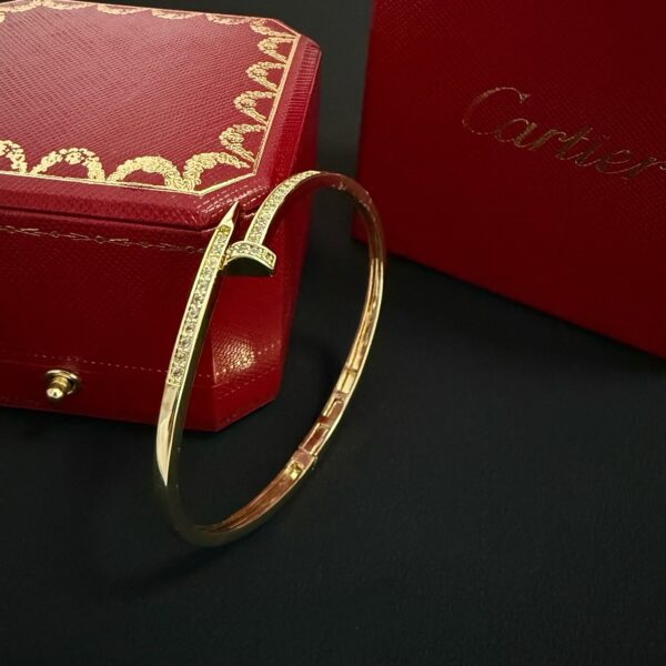 Cartier-Diamond-Studded Nail Bracelet #2367