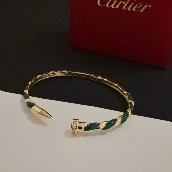 Cartier-Green Nail Bracelet #2368