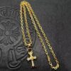Chrome  Hearts-Gold Diamond Necklace #2372