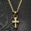Chrome  Hearts-Gold Diamond Necklace #2372