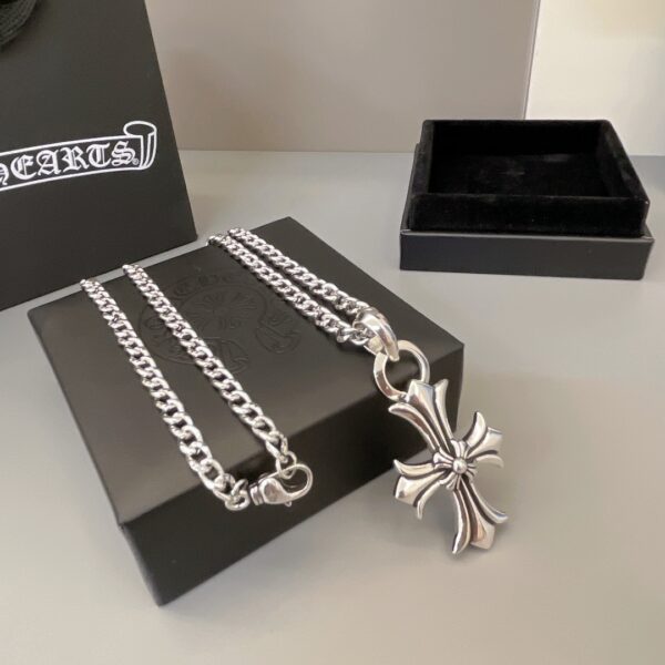 Chrome Hearts -Silver Cross Necklace #2373
