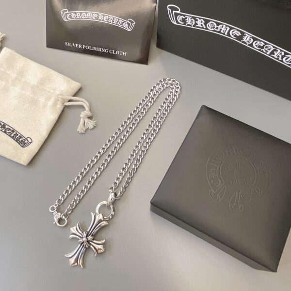 Chrome Hearts -Silver Cross Necklace #2373